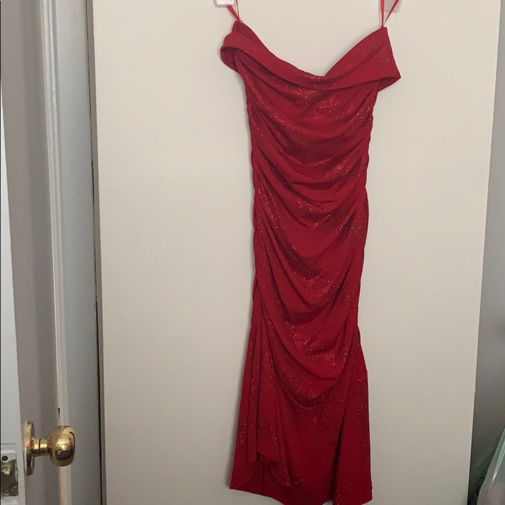 Sparkly red dress